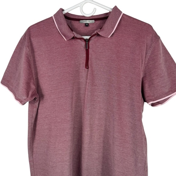 Codice Raspberry Mercerized Cotton Zip Polo, Size 54 - Picture 2 of 10
